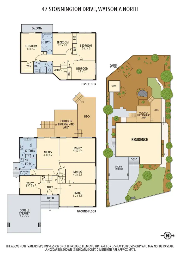 Floorplan of Homely house listing, 47 Stonnington Drive, Watsonia North VIC 3087