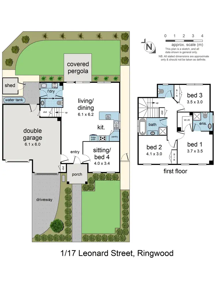 Floorplan of Homely townhouse listing, 1/17 Leonard Street, Ringwood VIC 3134