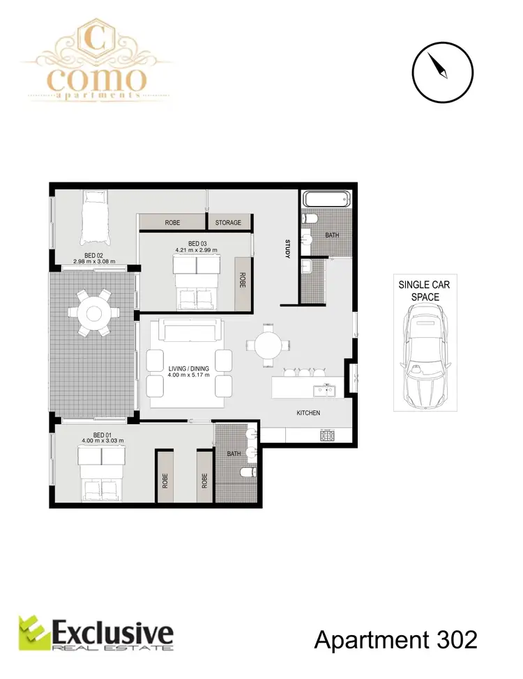Floorplan of Homely apartment listing, 302/19-23 Short Street, Homebush NSW 2140