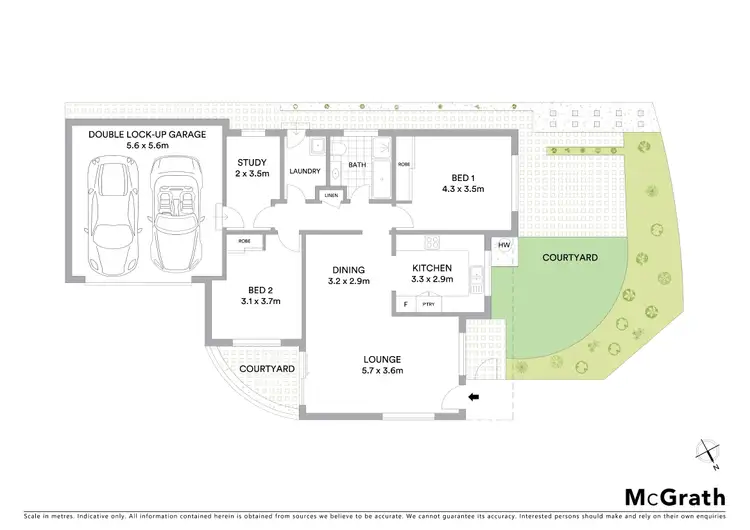 Floorplan of Homely villa listing, 1/2 Broe Avenue, East Hills NSW 2213