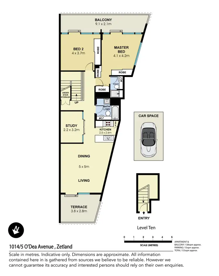 Floorplan of Homely apartment listing, 1014/5 O'Dea Avenue, Zetland NSW 2017
