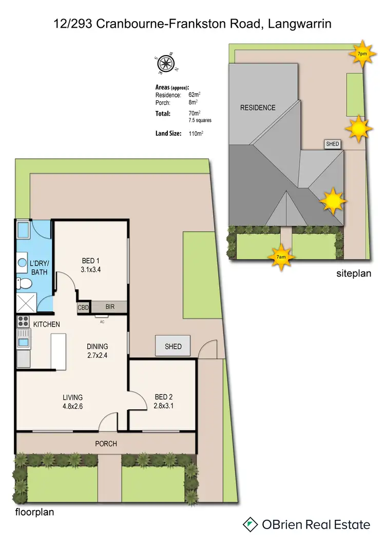 Floorplan of Homely unit listing, 12/293 Cranbourne-Frankston Road, Langwarrin VIC 3910