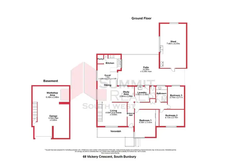Floorplan of Homely house listing, 68 Vickery Crescent, South Bunbury WA 6230