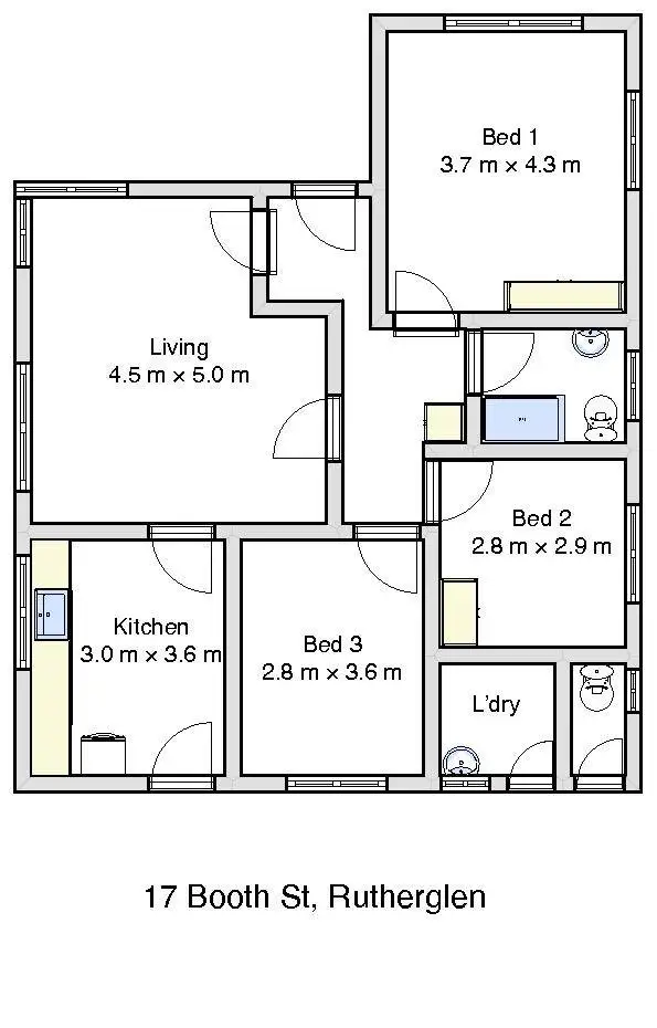 Floorplan of Homely house listing, 17 Booth Street, Rutherglen VIC 3685