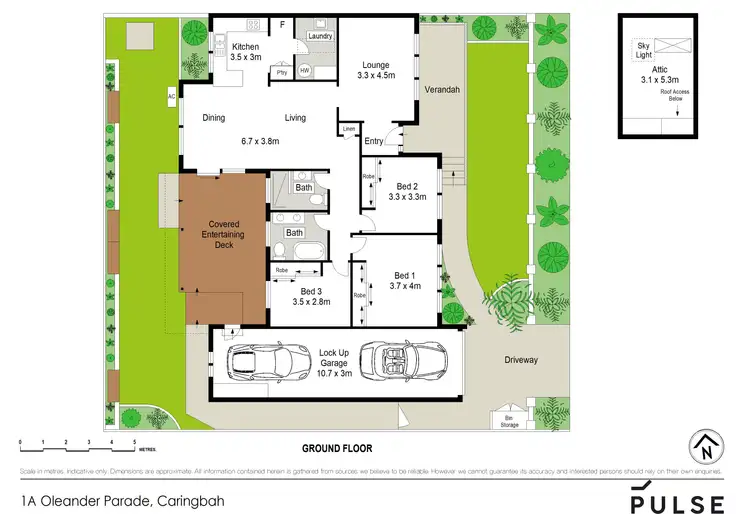 Floorplan of Homely semi-detached listing, 1A Oleander Parade, Caringbah NSW 2229