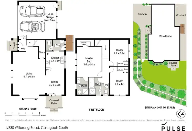Floorplan of Homely semi-detached listing, 1/330 Willarong Road, Caringbah South NSW 2229