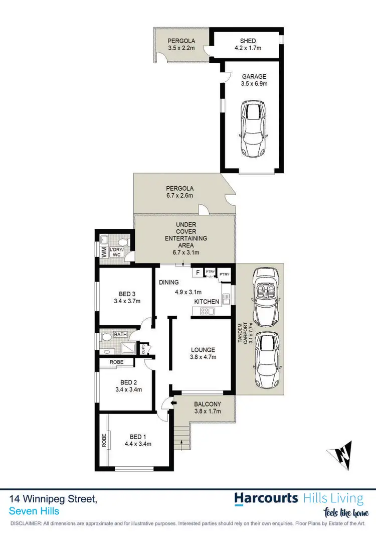 Floorplan of Homely house listing, 14 Winnipeg Street, Seven Hills NSW 2147