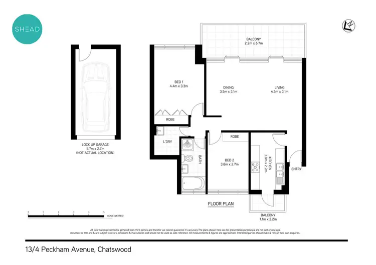 Floorplan of Homely apartment listing, 13/4 Peckham Avenue, Chatswood NSW 2067