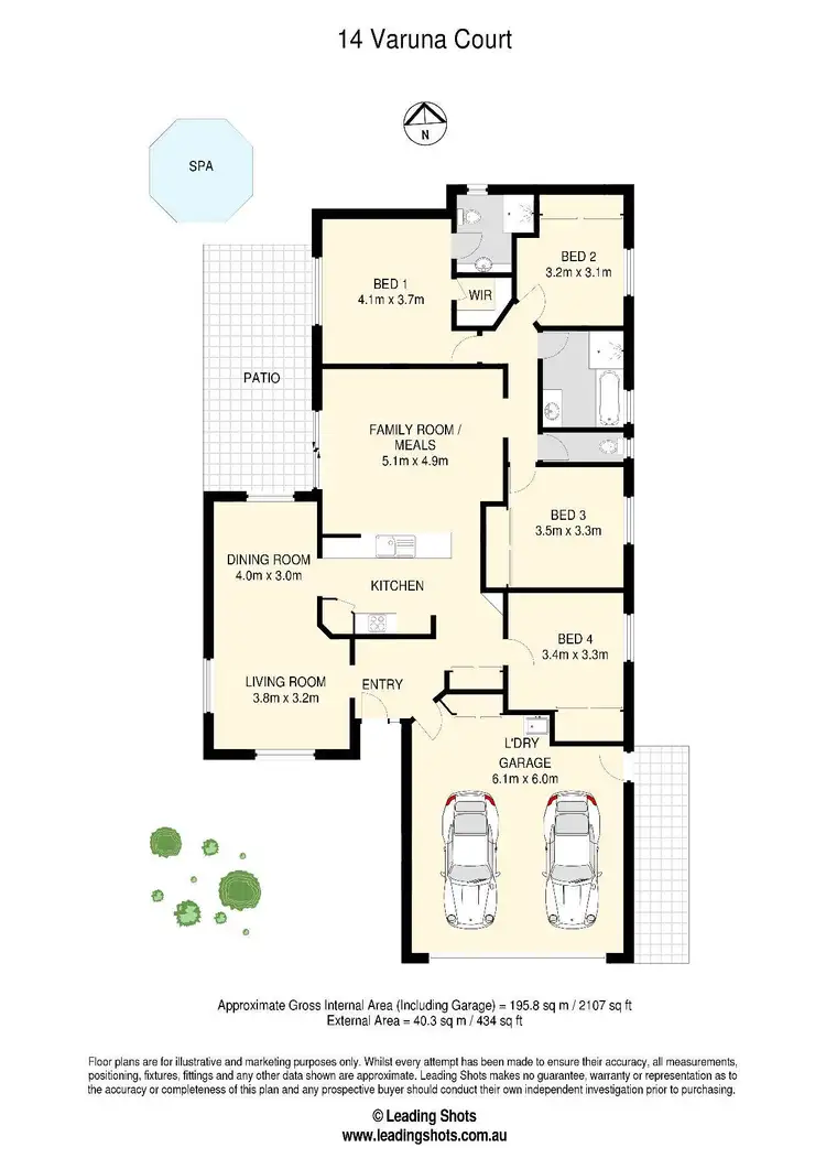 Floorplan of Homely house listing, 14 Varuna Court, Rothwell QLD 4022
