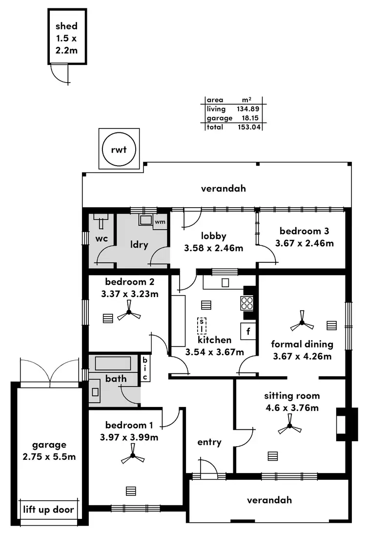 Floorplan of Homely house listing, 96 Eighth Avenue, Joslin SA 5070