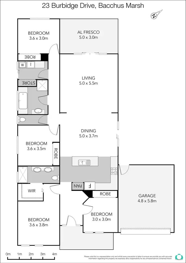 Floorplan of Homely house listing, 23 Burbidge Drive, Bacchus Marsh VIC 3340