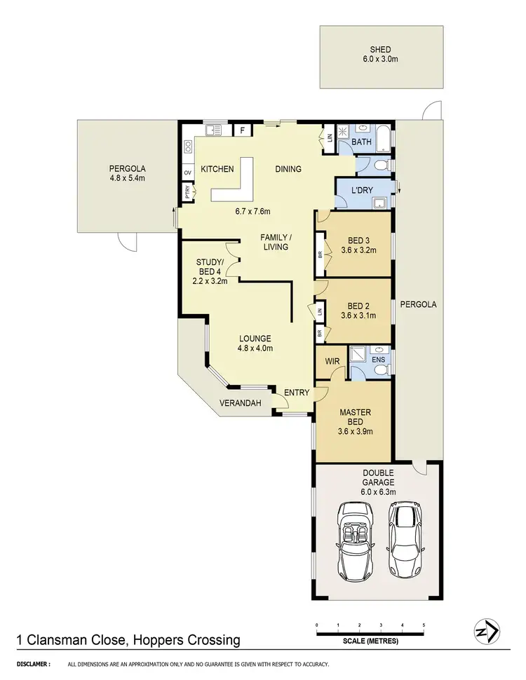 Floorplan of Homely house listing, 1 Clansman Close, Hoppers Crossing VIC 3029