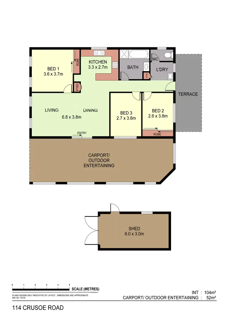 Floorplan of Homely house listing, 114 Crusoe Road, Kangaroo Flat VIC 3555