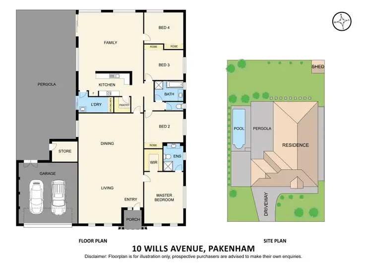 Floorplan of Homely house listing, 10 Wills Avenue, Pakenham VIC 3810