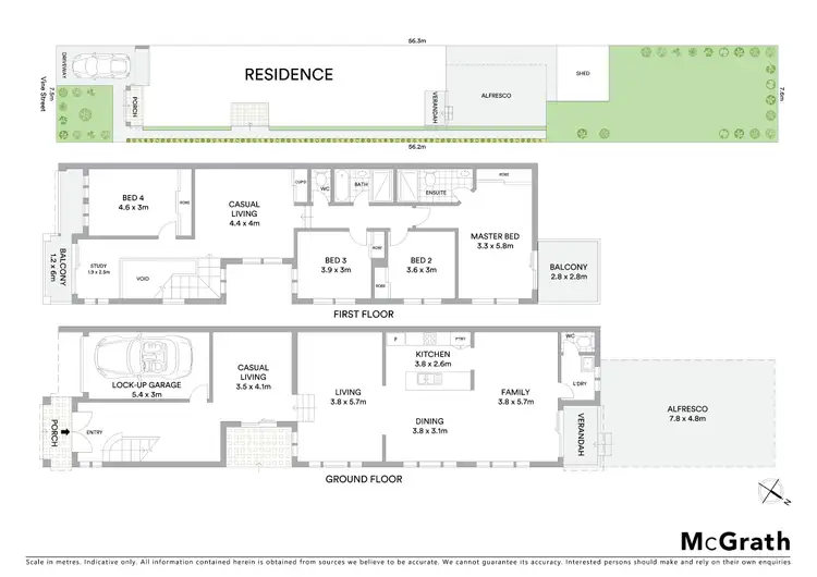 Floorplan of Homely semi-detached listing, 10 Vine Street, Hurstville NSW 2220