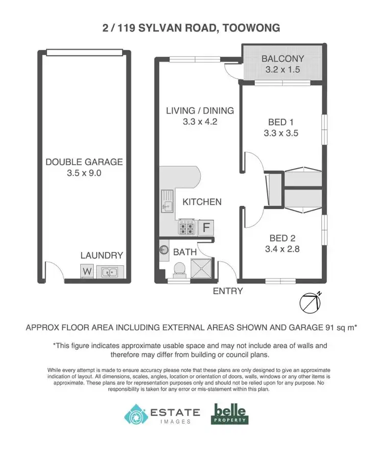 Floorplan of Homely unit listing, 2/119 Sylvan Road, Toowong QLD 4066