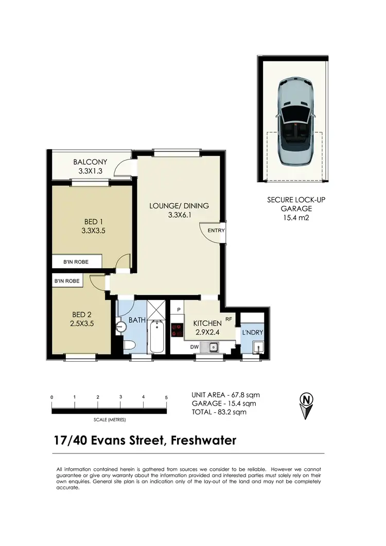 Floorplan of Homely unit listing, 17/40 Evans Street, Freshwater NSW 2096