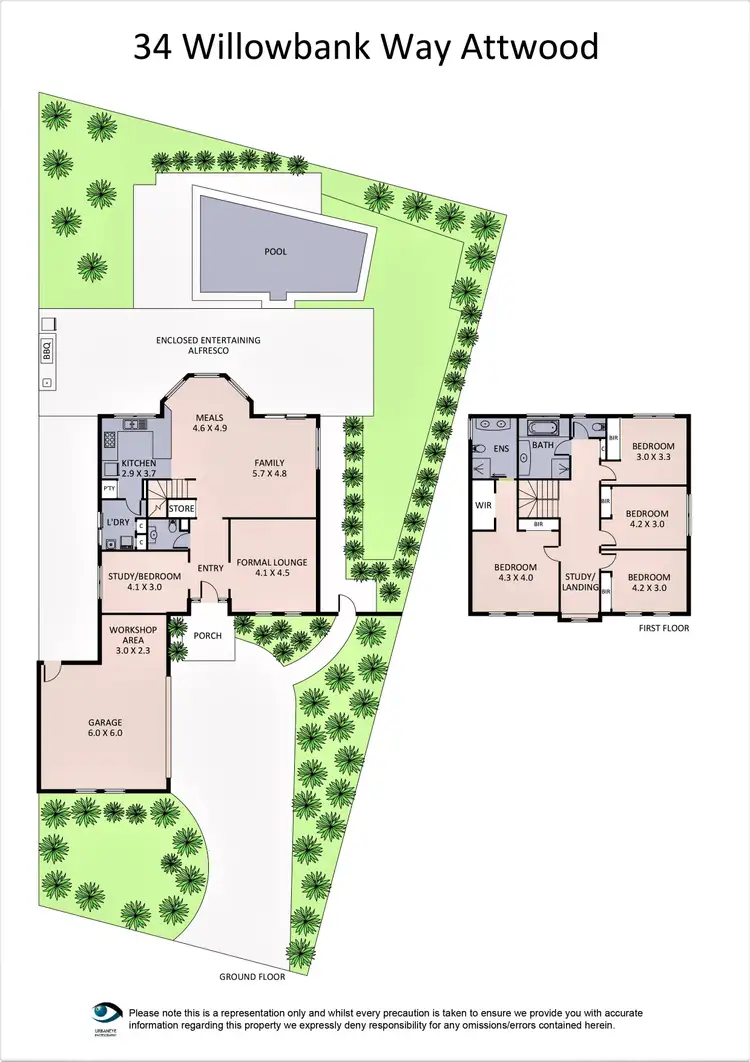 Floorplan of Homely house listing, 34 Willowbank Way, Attwood VIC 3049