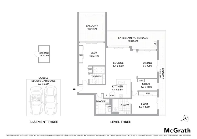 Floorplan of Homely apartment listing, 302/524 Rocky Point Road, Sans Souci NSW 2219