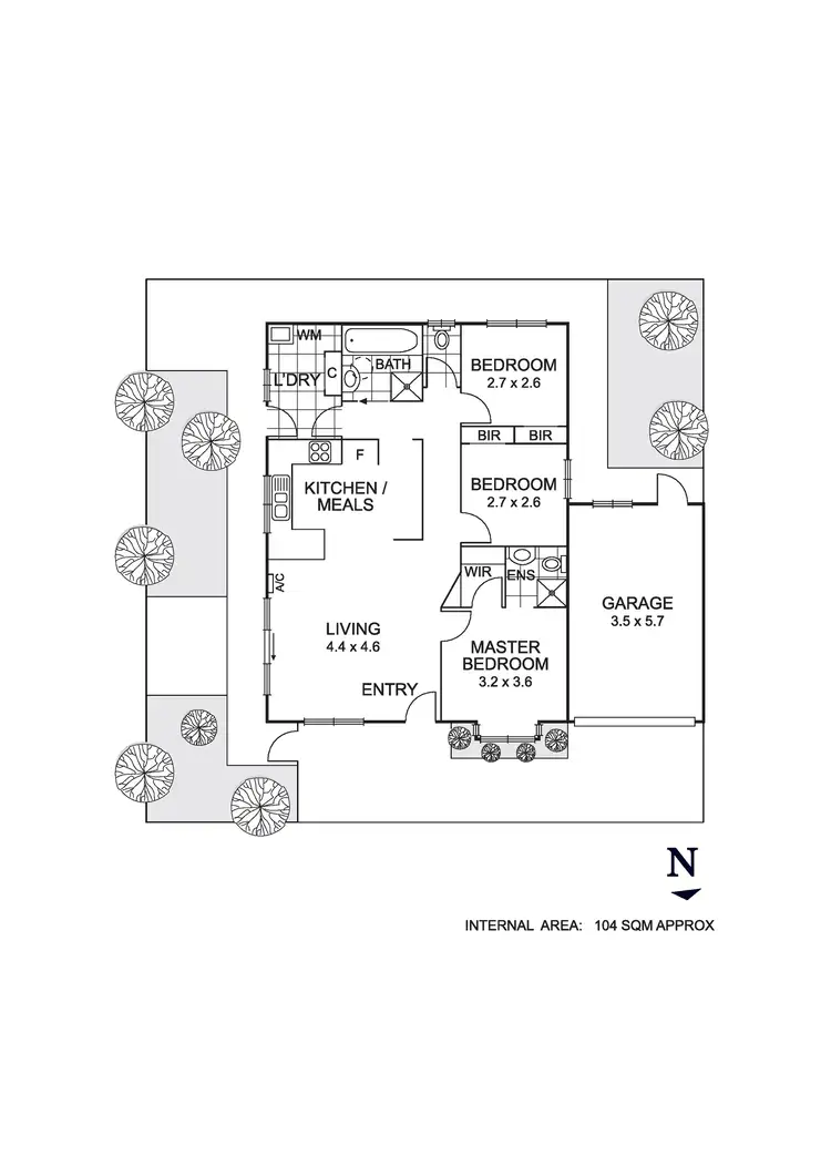 Floorplan of Homely unit listing, 225A O'Hea Street, Pascoe Vale South VIC 3044