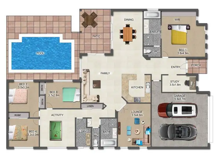 Floorplan of Homely house listing, 4 Dune Circle, Lammermoor QLD 4703