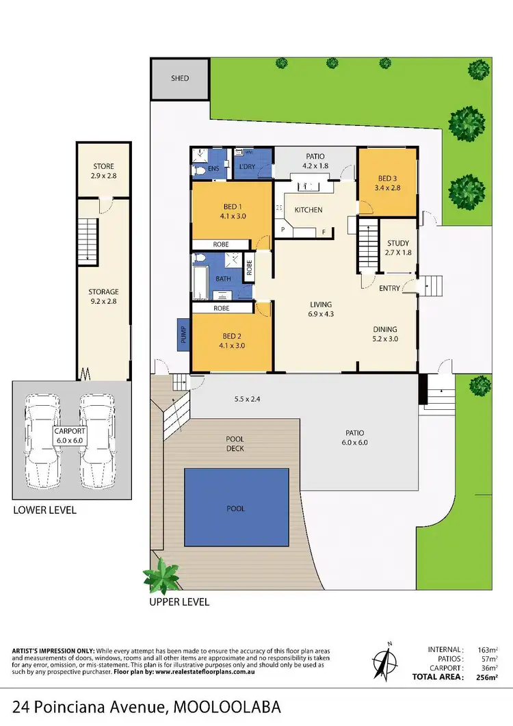 Floorplan of Homely house listing, 24 Poinciana Avenue, Mooloolaba QLD 4557