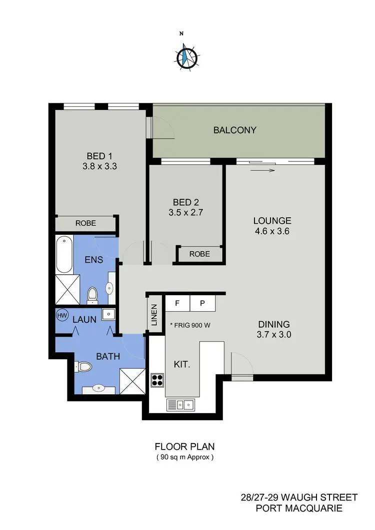 Floorplan of Homely unit listing, 28/27-29 Waugh Street, Port Macquarie NSW 2444