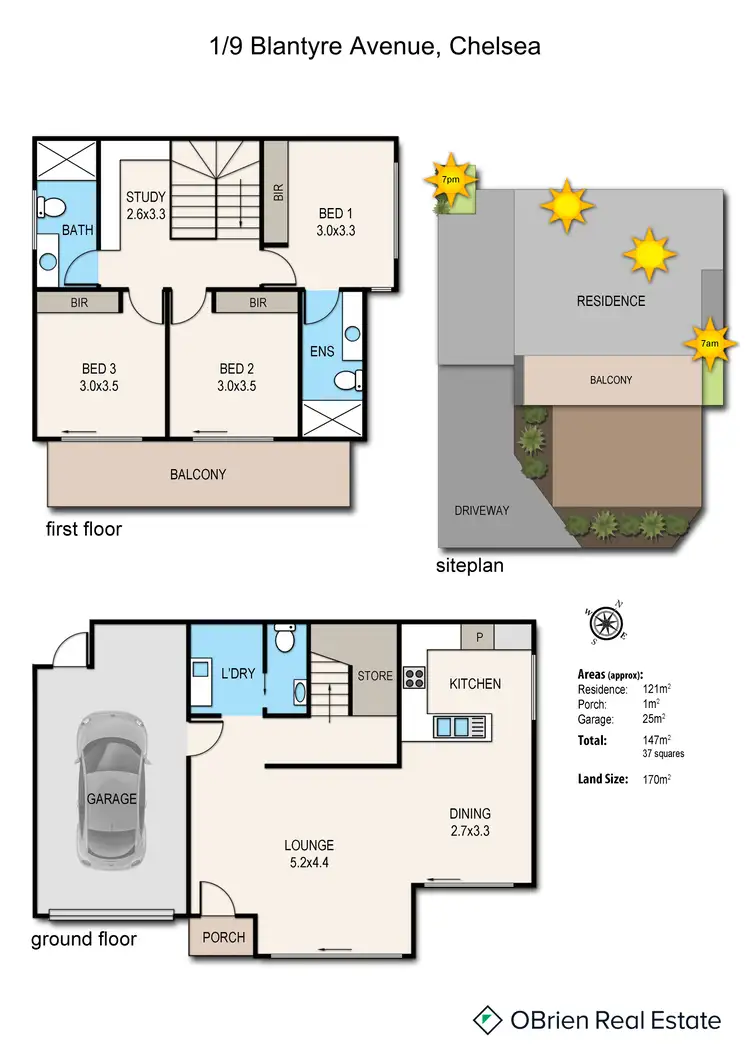 Floorplan of Homely townhouse listing, 1/9 Blantyre Avenue, Chelsea VIC 3196