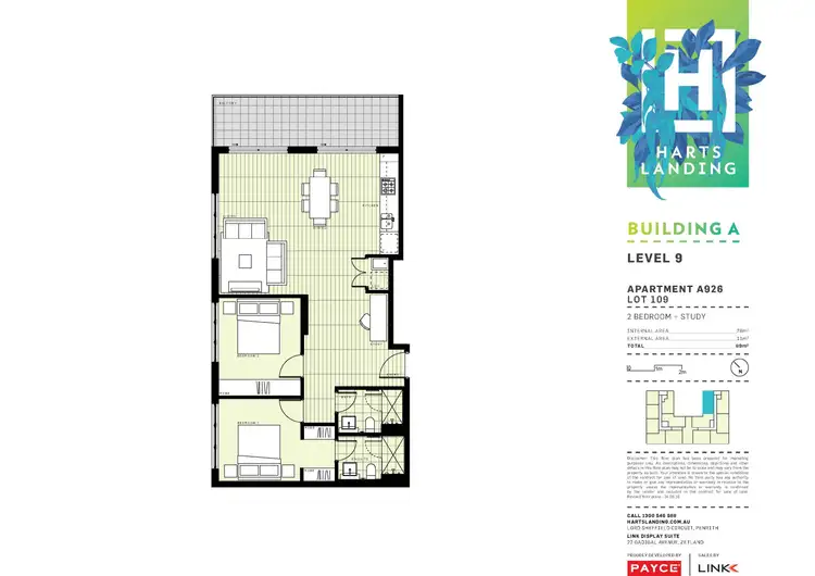 Floorplan of Homely apartment listing, 926/1-39 Lord Sheffield Circuit, Penrith NSW 2750