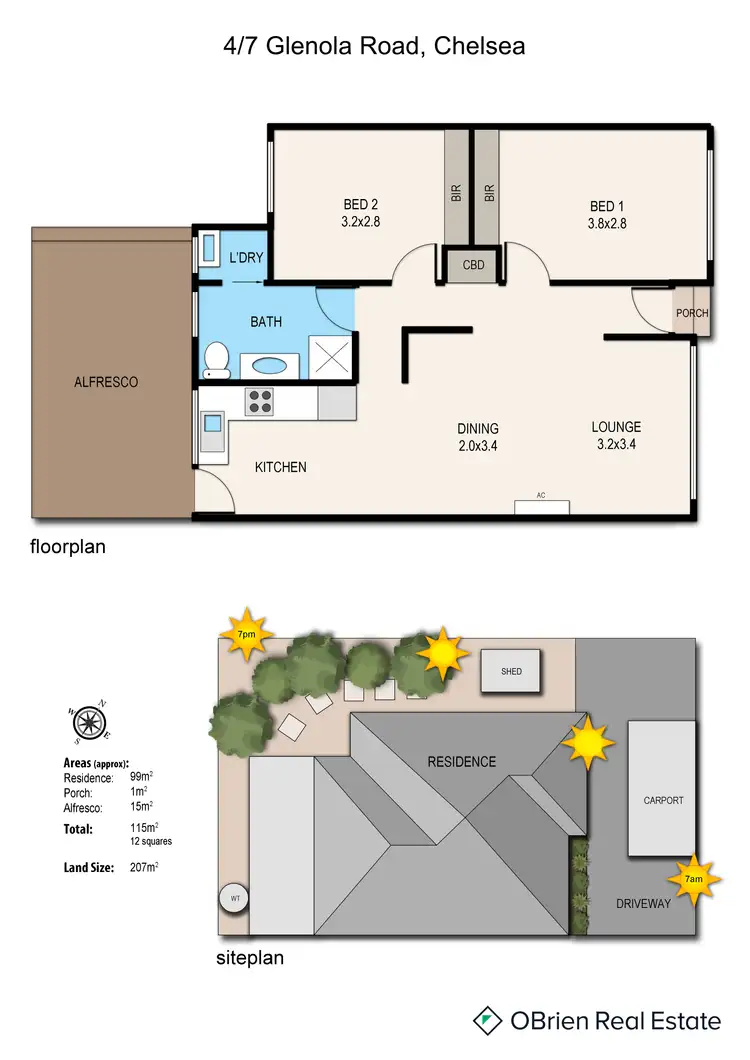 Floorplan of Homely unit listing, 4/7 Glenola Road, Chelsea VIC 3196