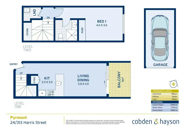 Floorplan of Homely apartment listing, 24/313 Harris Street, Pyrmont NSW 2009