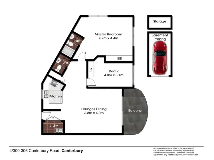 Floorplan of Homely unit listing, 4/300-306 Canterbury Road, Canterbury NSW 2193