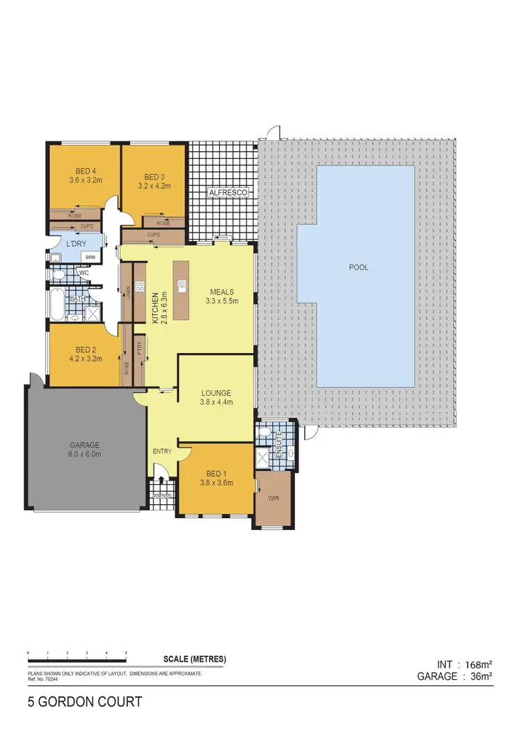 Floorplan of Homely house listing, 5 Gordon Court, Strathfieldsaye VIC 3551