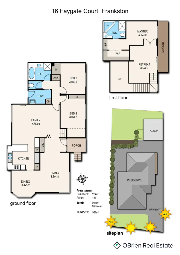 Floorplan of Homely house listing, 16 Faygate Court, Frankston VIC 3199