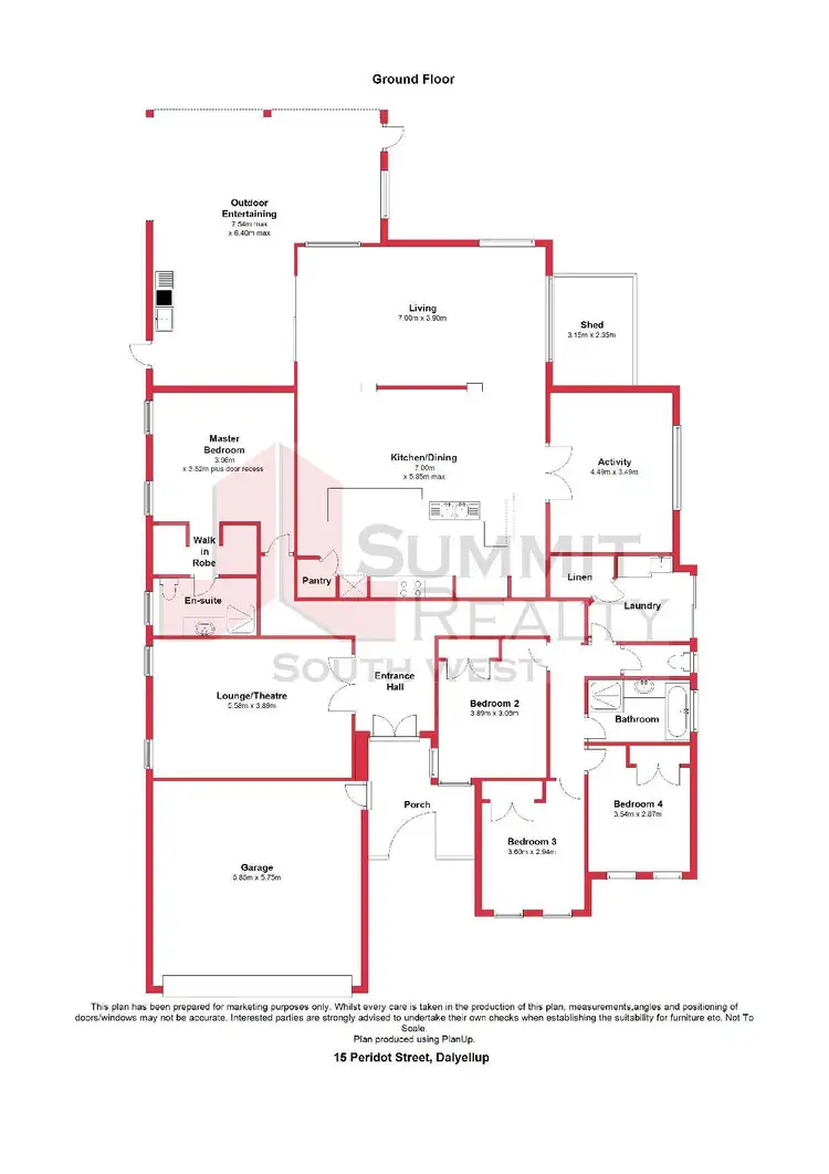 Floorplan of Homely house listing, 15 Peridot Street, Dalyellup WA 6230