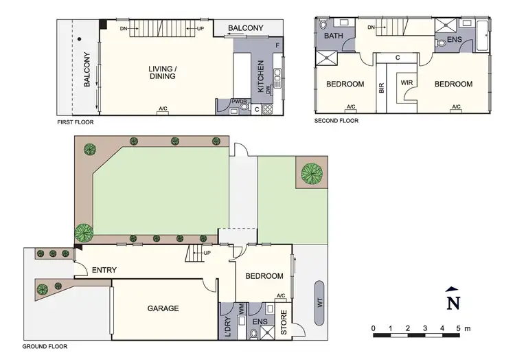 Floorplan of Homely townhouse listing, 1E Woodvale Road, Boronia VIC 3155