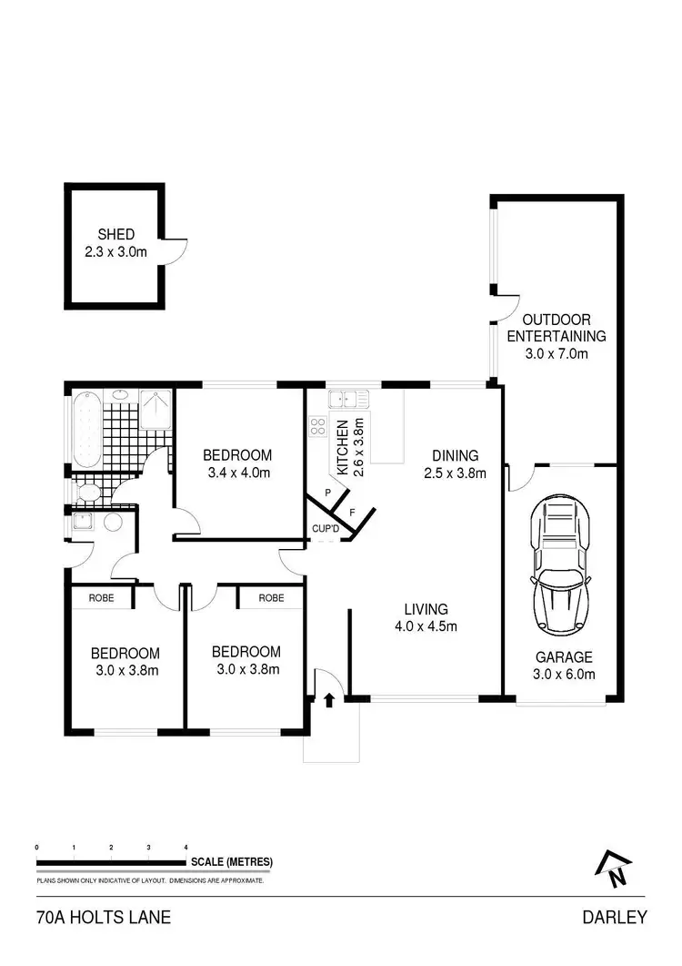 Floorplan of Homely unit listing, 70A Holts Lane, Darley VIC 3340