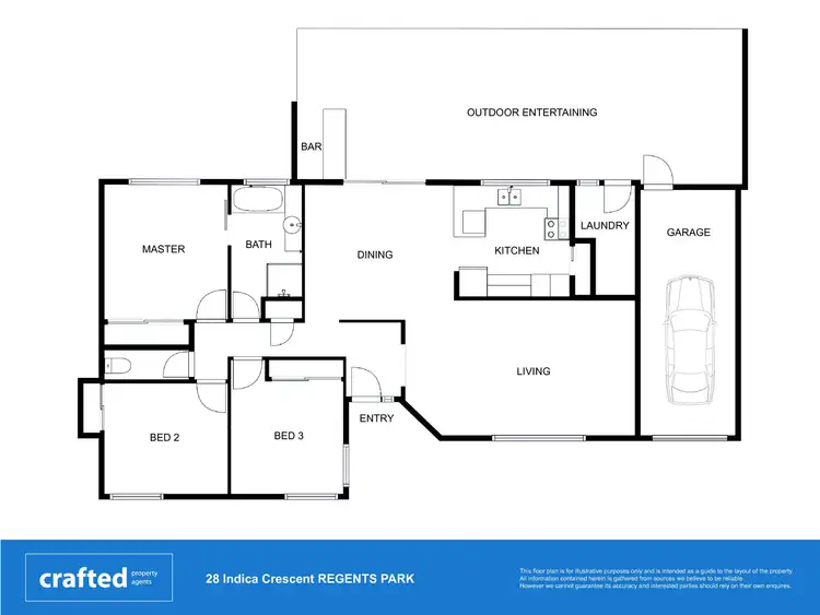 Floorplan of Homely house listing, 28 Indica Crescent, Regents Park QLD 4118