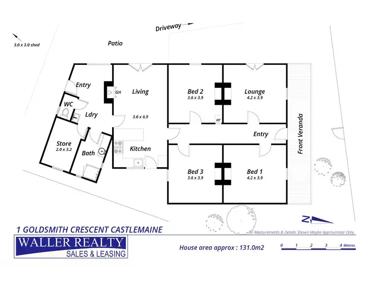 Floorplan of Homely house listing, 1 Goldsmith Crescent, Castlemaine VIC 3450