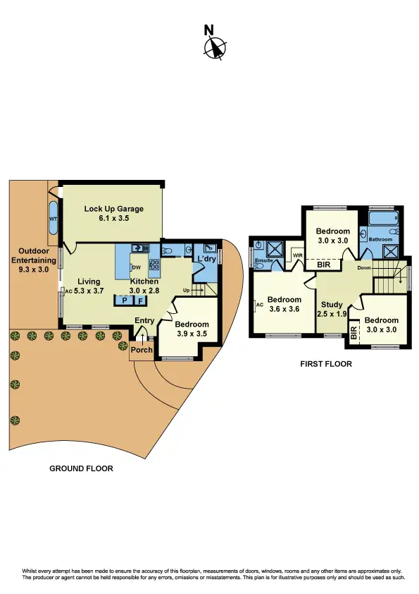 Floorplan of Homely townhouse listing, 1/20 Middleton, Braybrook VIC 3019