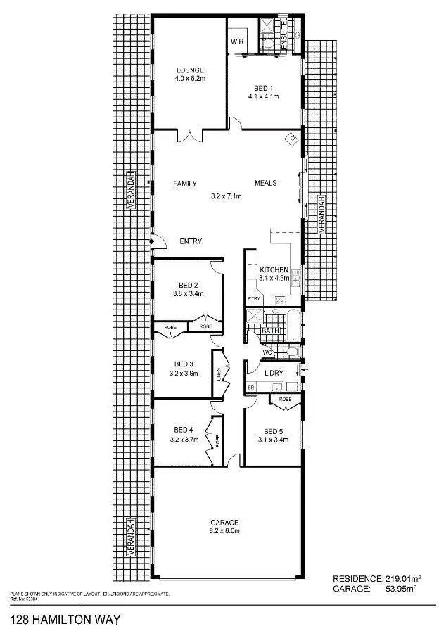 Floorplan of Homely house listing, 128 Hamilton Way, Lockwood South VIC 3551