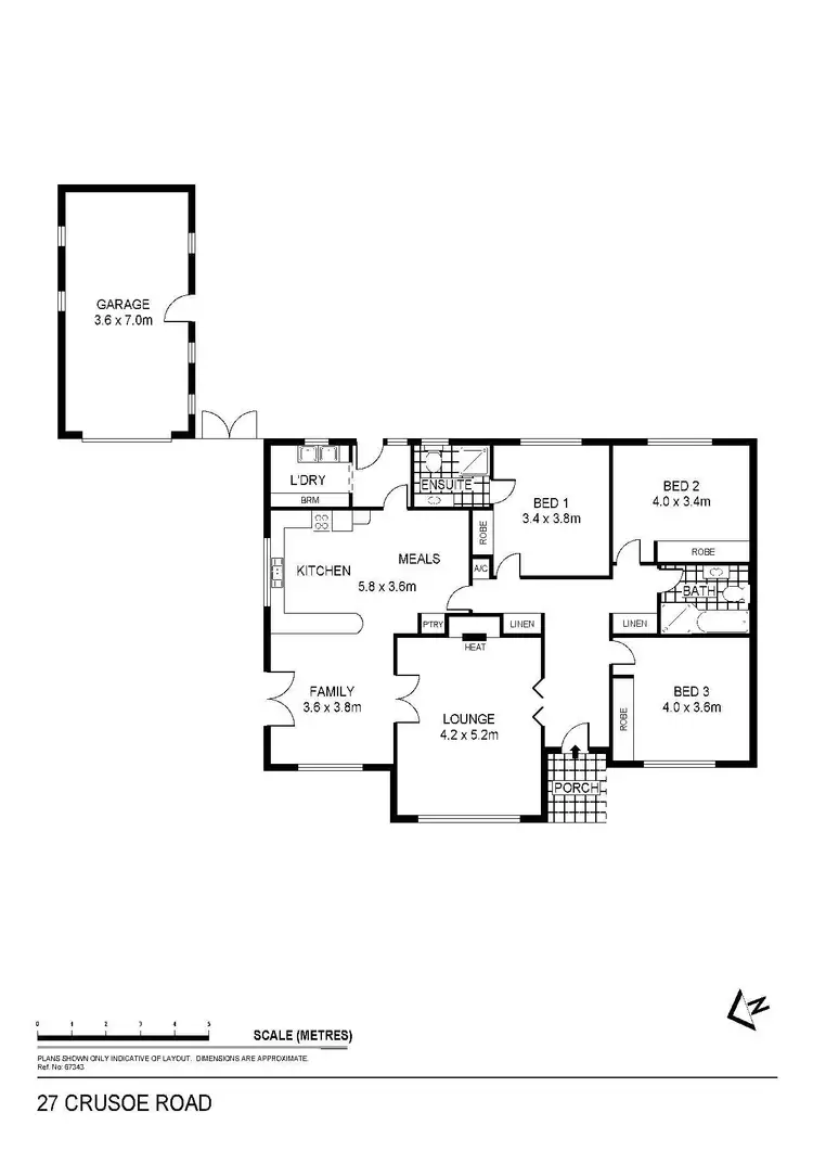 Floorplan of Homely house listing, 27 Crusoe Road, Kangaroo Flat VIC 3555