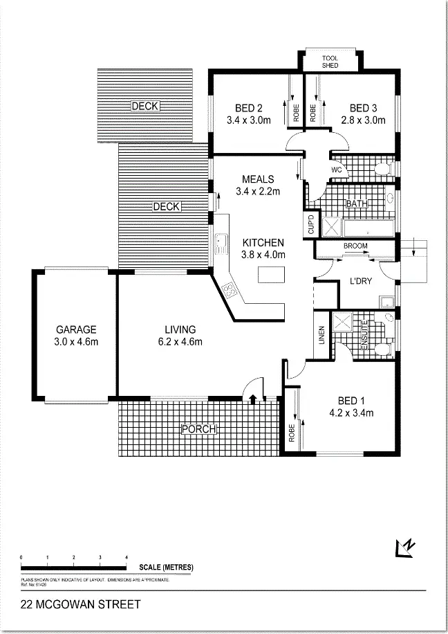 Floorplan of Homely house listing, 22 McGowan Street, Long Gully VIC 3550