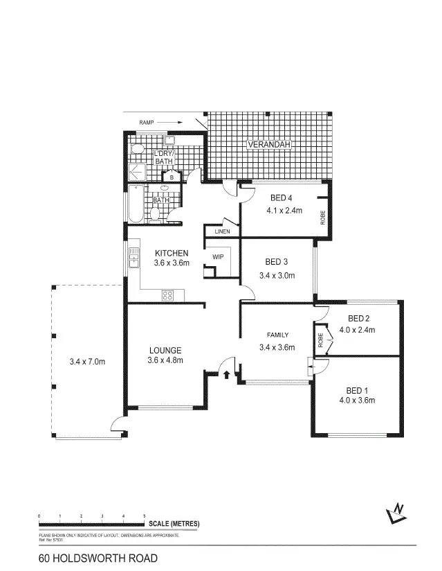 Floorplan of Homely house listing, 60 Holdsworth Road, Long Gully VIC 3550