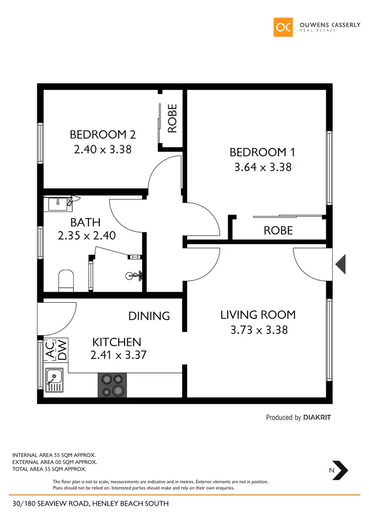 Floorplan of Homely unit listing, 30/180 Seaview Road, Henley Beach South SA 5022