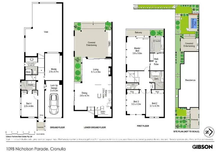 Floorplan of Homely semi-detached listing, 109B Nicholson Parade, Cronulla NSW 2230
