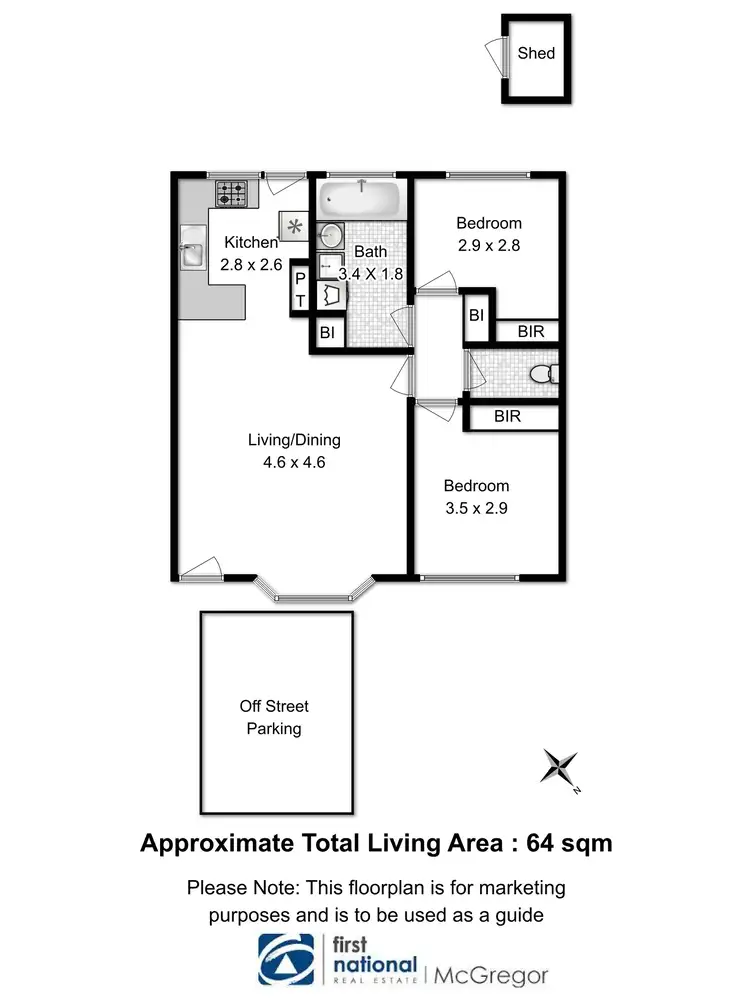 Floorplan of Homely unit listing, 27/73 Main Road, Claremont TAS 7011