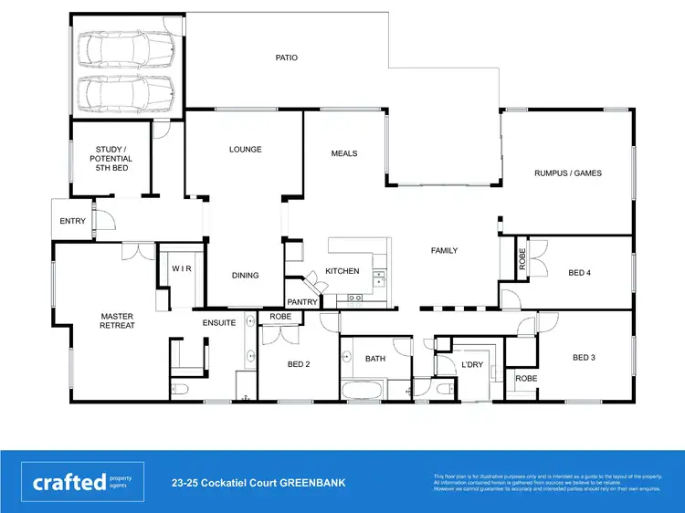 Floorplan of Homely house listing, 23-25 Cockatiel Court, Greenbank QLD 4124