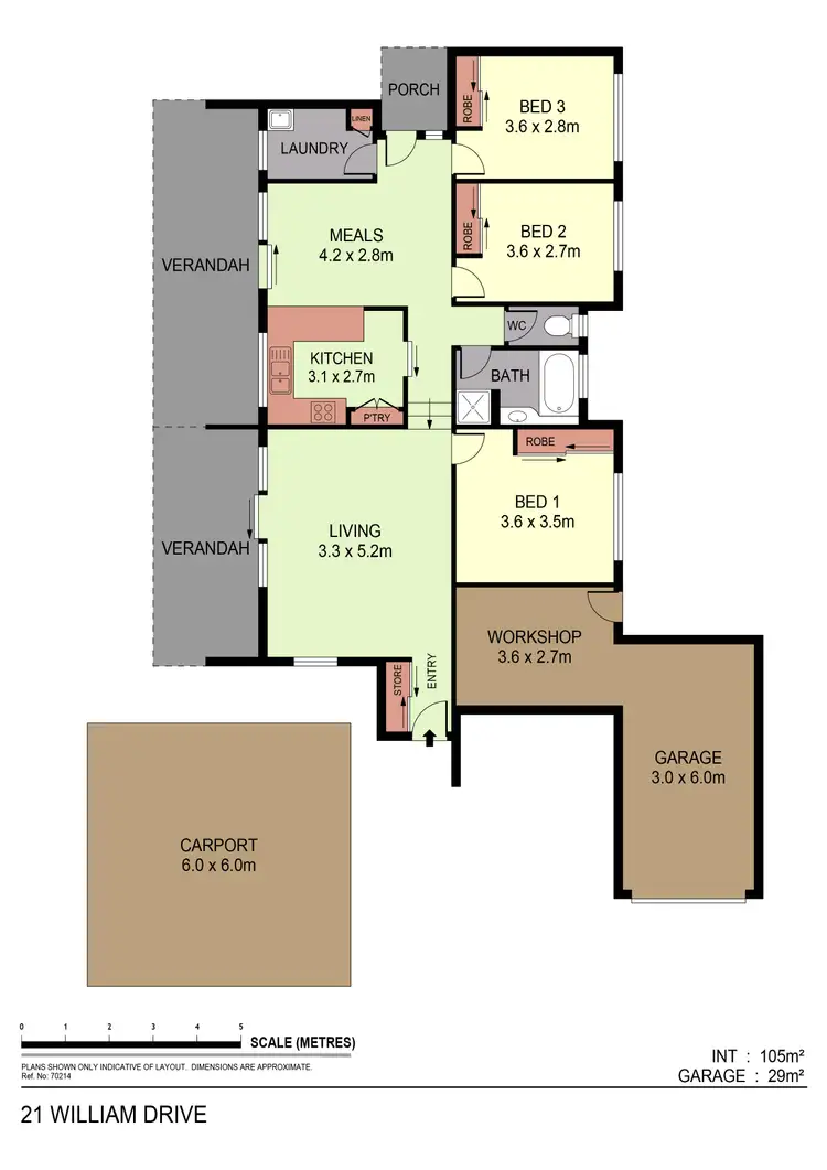 Floorplan of Homely house listing, 21 William Drive, Kangaroo Flat VIC 3555