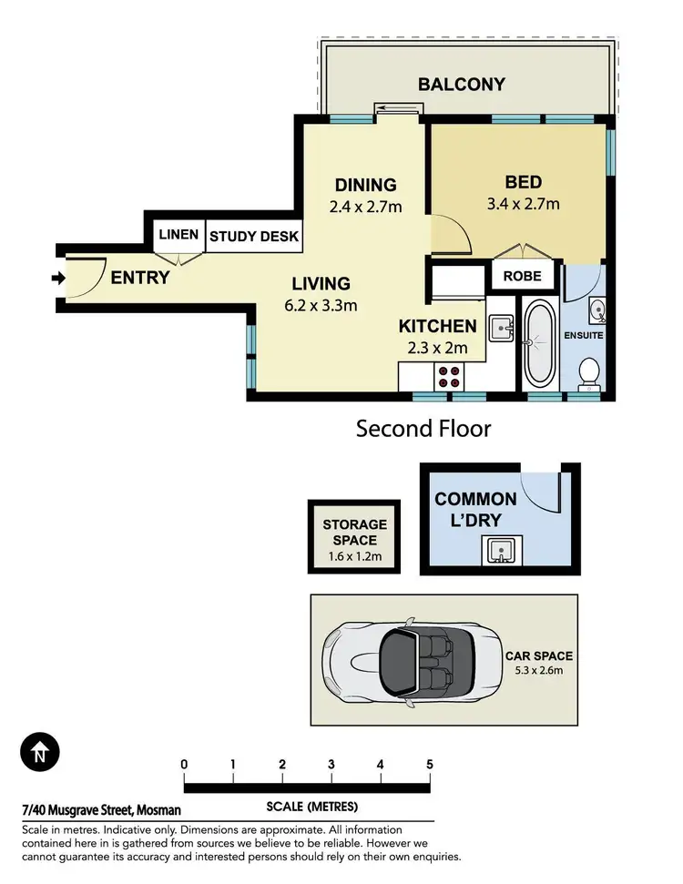 Floorplan of Homely apartment listing, 7/40 Musgrave Street, Mosman NSW 2088